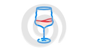 merlot wine glass color icon animation