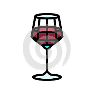 merlot wine glass color icon vector illustration