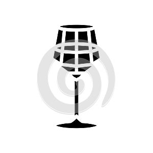 merlot wine glass glyph icon vector illustration