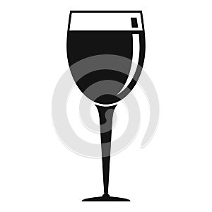 Merlot wineglass icon, simple style