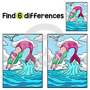 Mermaid Backflip Find The Differences