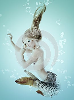mermaid beautiful magic underwater mythology being original photo compilation