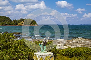 Mermaid on the coast of the island of the friars