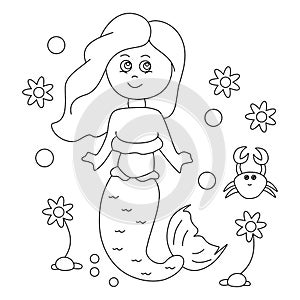 Mermaid coloring page