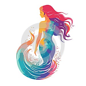 mermaid fairy illustration for your design