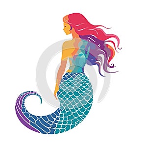 mermaid fairy illustration for your design