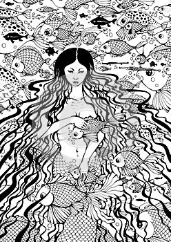 Mermaid and Fish