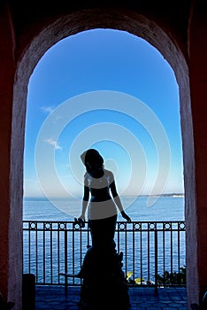 Mermaid Gazing at Pacific Ocean in Archway.