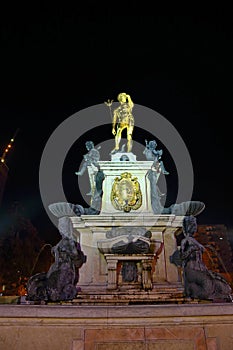 Mermaid on a Neptune fountain in Batumi, Georgia photo