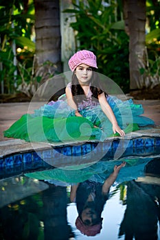 Mermaid by the pool