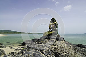 Mermaid sculpture in Songkhla, Thailand