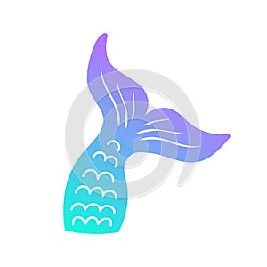 Mermaid tail vector graphic illustration photo