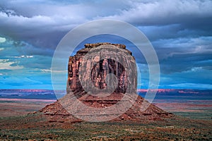 Merrick Butte in Monument Valley at Dusk photo