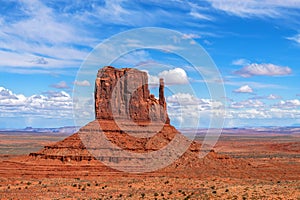 Merrick Butte in Monument Valley during vibrant weather photo