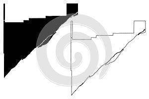 Merrick County, Nebraska U.S. county, United States of America, USA, U.S., US map vector illustration, scribble sketch Merrick
