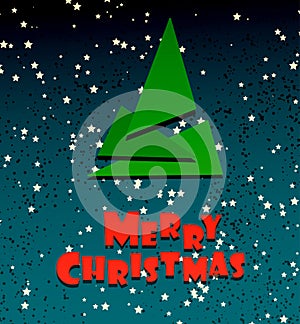 Merry Chrismas festive creative card