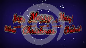 merry christamas rounding circle and star fountain on blue background videos