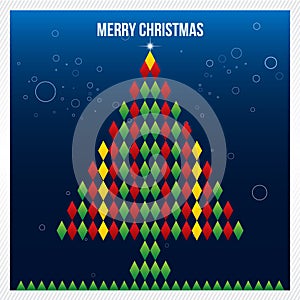 Merry Christmas Abstract Triangle Pattern. Background , Cover ,