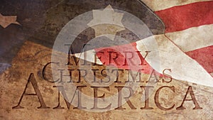Merry Christmas America. Usa Flag