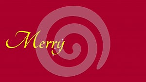 Merry Christmas animated text