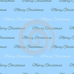 Merry Christmas. Background with the inscription - Merry Christmas. A repeating inscription. Seamless pattern. Illustration for