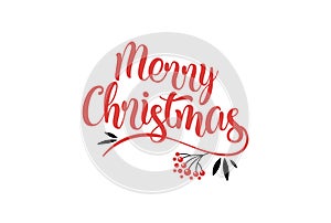 Merry Christmas Background with Typography, Lettering. Greeting card, banner and poster