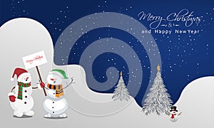 Merry Christmas background. Winter Holiday Posters or banners design in modern realistic style