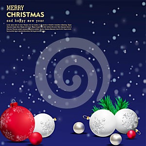 Merry Christmas background. Winter Holiday Posters or banners design in modern realistic style