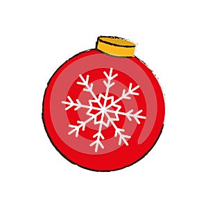 merry christmas ball snow image