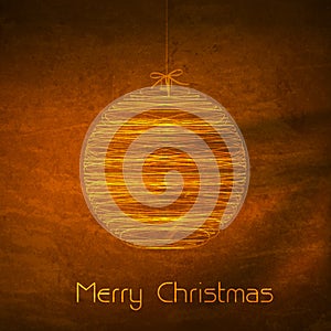Merry Christmas ball typography illustration