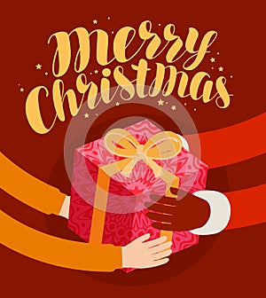 Merry Christmas, banner. Celebration, holiday concept. Vector illustration