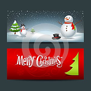 Merry Christmas banner design background