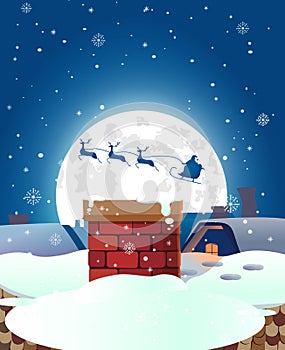 Merry Christmas, banner design background winter set, vector illustration