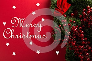 Merry christmas banner for holidays photo
