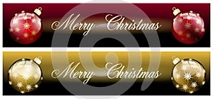 Merry christmas banner isolated