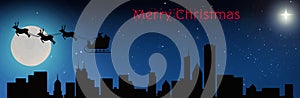 Merry Christmas Banner - Red Text