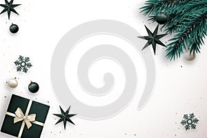 Merry Christmas banner with space for text.