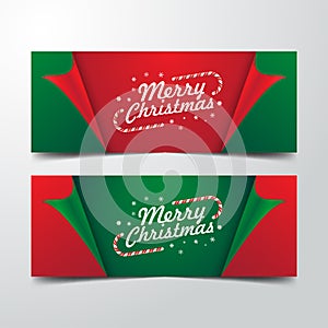 Merry christmas banner vector