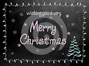 Merry Christmas blackboard chalkboard sign