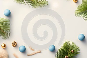 Merry christmas card design background with text space Generative AI