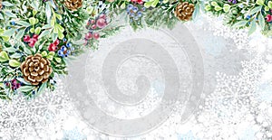 Merry Christmas card. Greeting  card for winter holidays