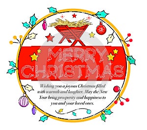 \'Merry Christmas\' Card Illustration for Your Festive Creations!