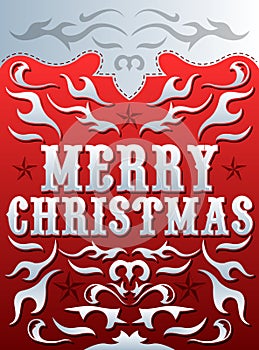 Merry Christmas Card - poster design - western style