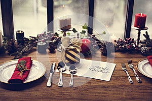 Merry Christmas Card Present Concept