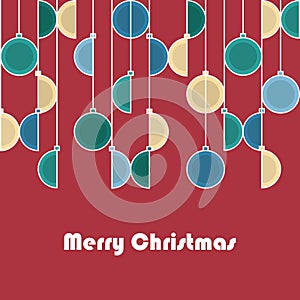 Merry Christmas card vector illustration