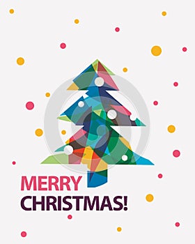 Merry christmas card vector illustration