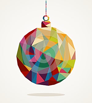 Merry Christmas circle bauble with triangle composition EPS10 file.