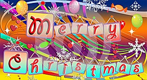 Merry Christmas with color effect