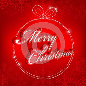 Merry Christmas Concept of an Elegant Text in Shiny Background