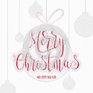 Merry Christmas Decoration Lettering Tipography Lets Get Crazy Modern Font